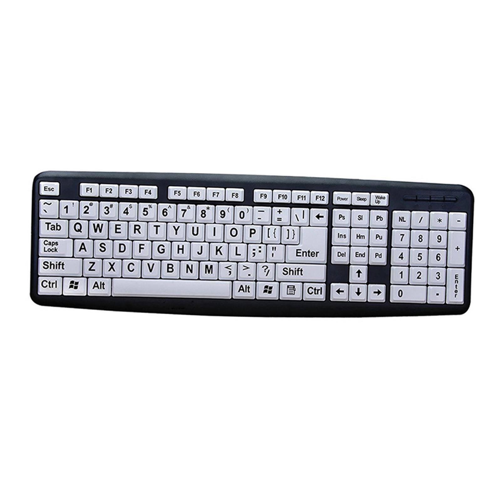 107 Large Print Computer Keyboard  High Contrast for