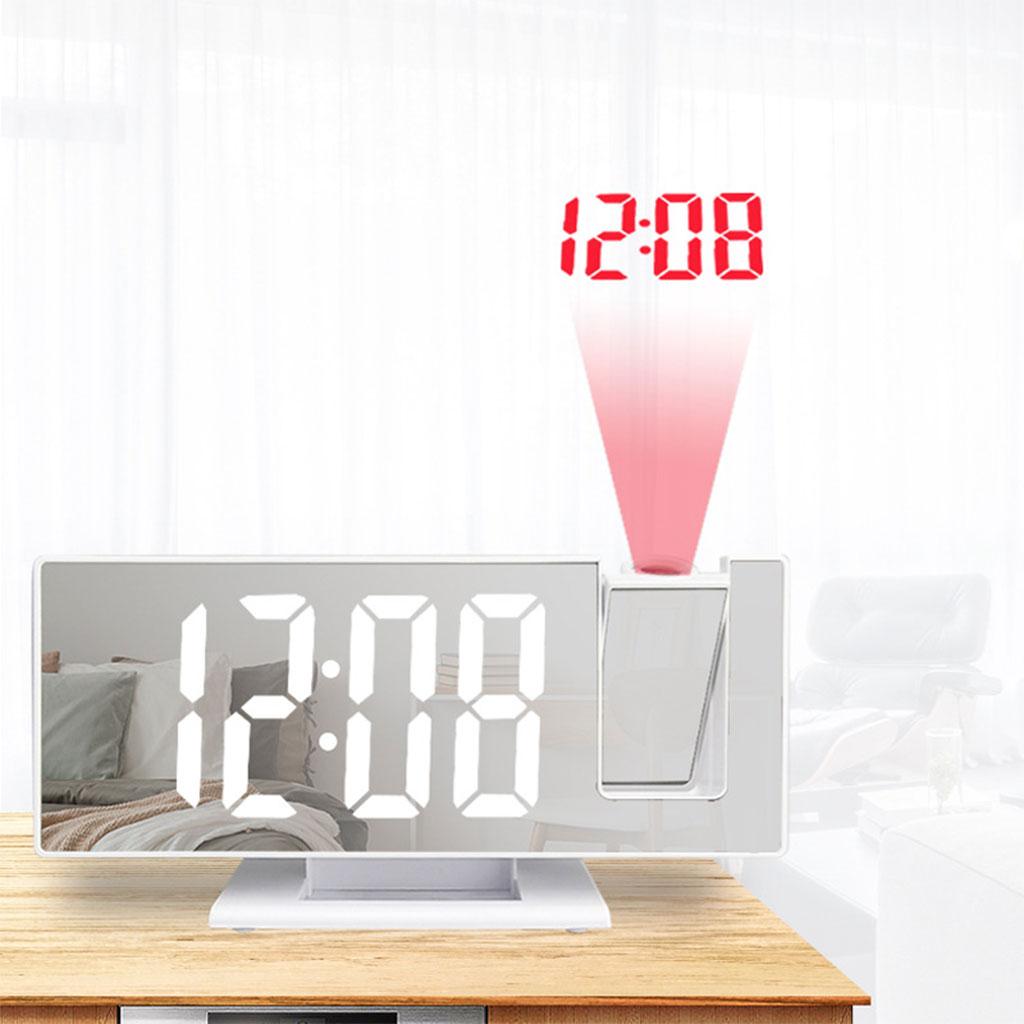 LED Digital Clock USB Recharge Large Display LCD