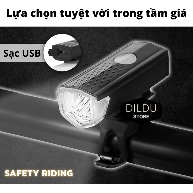 Đèn Pha Led Xe Đạp Thể Thao San01 Siêu Sáng Gắn Ghi Đông Siêu Sáng Có Sạc Điện