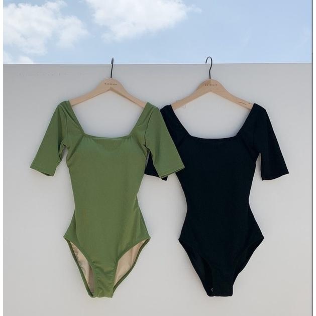 Bộ đồ bơi nữ liền thân bikini đi biển chất thun gân đủ size hàng QC