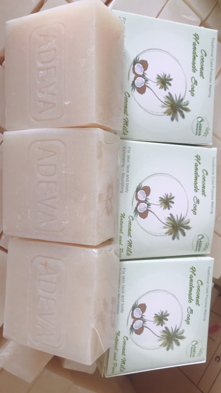 Xà bông handmade sữa dừa - Set 6 bánh Adeva Naturals