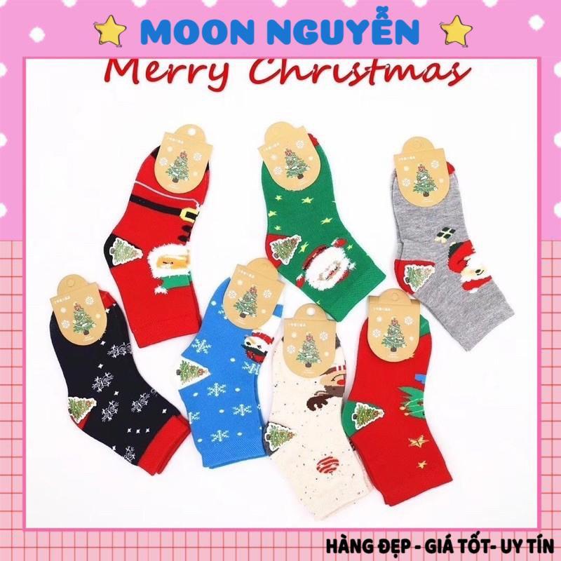 Tất noel cổ cao cho bé - Set 10 vớ tất sắc màu NOEL size 1 - 12 tuổi