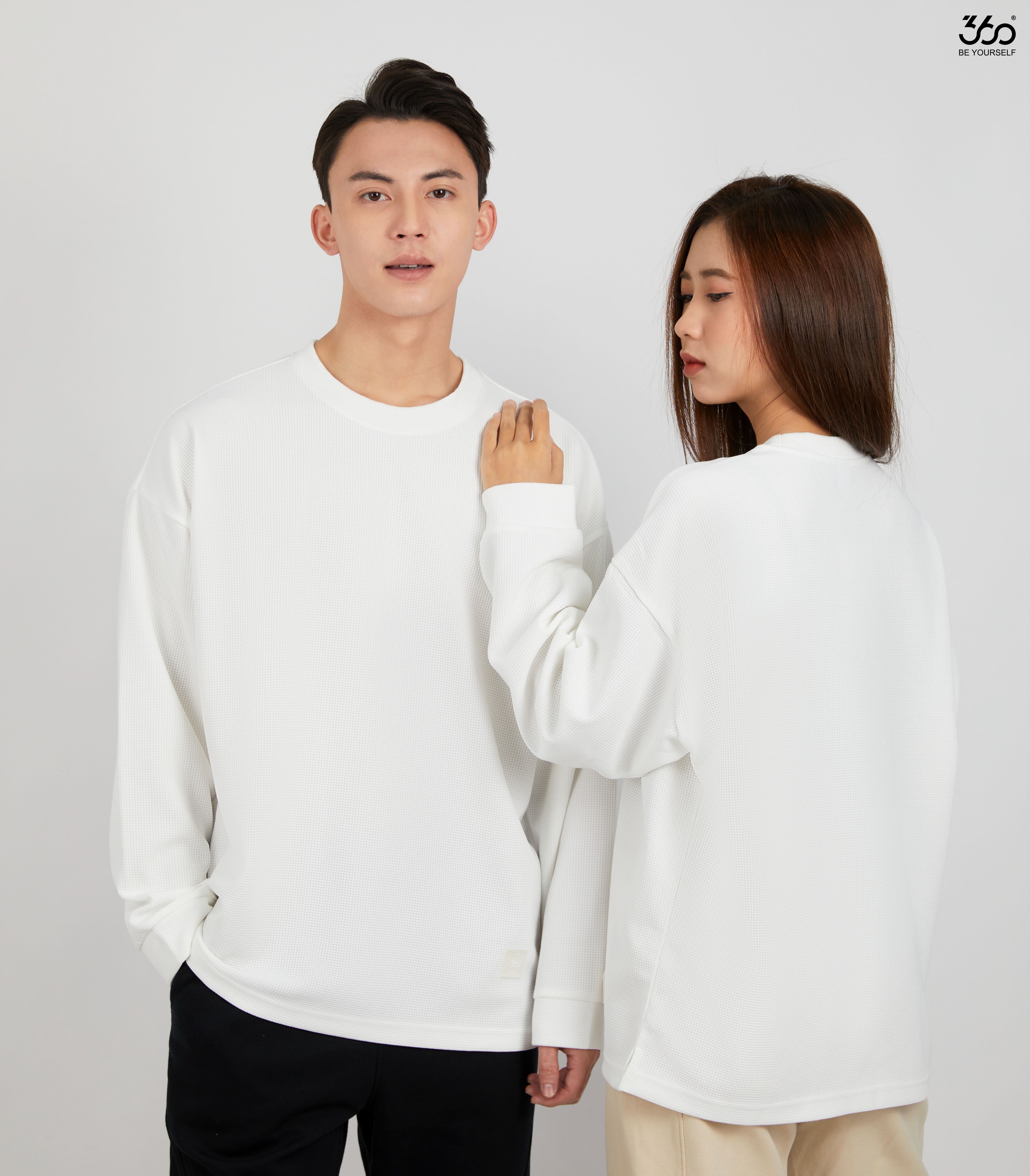 Áo thun nam dài tay cổ tròn thương hiệu thời trang nam 360Boutique form oversized - ATDOL326