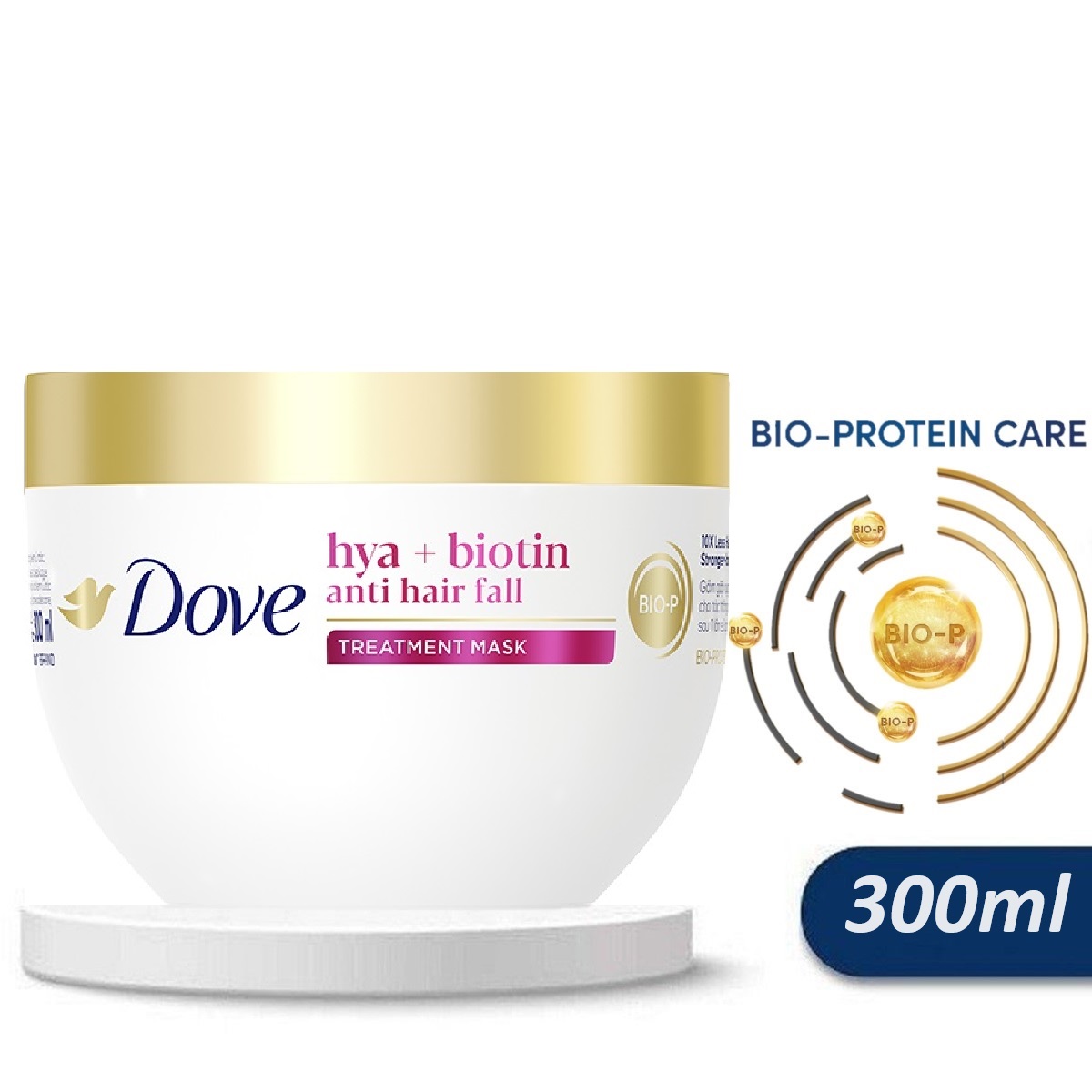 Kem Ủ Tóc Dove Ngăn Gãy Rụng Hya + Biotin Anti Hair Fall Treatment Mask 300ml