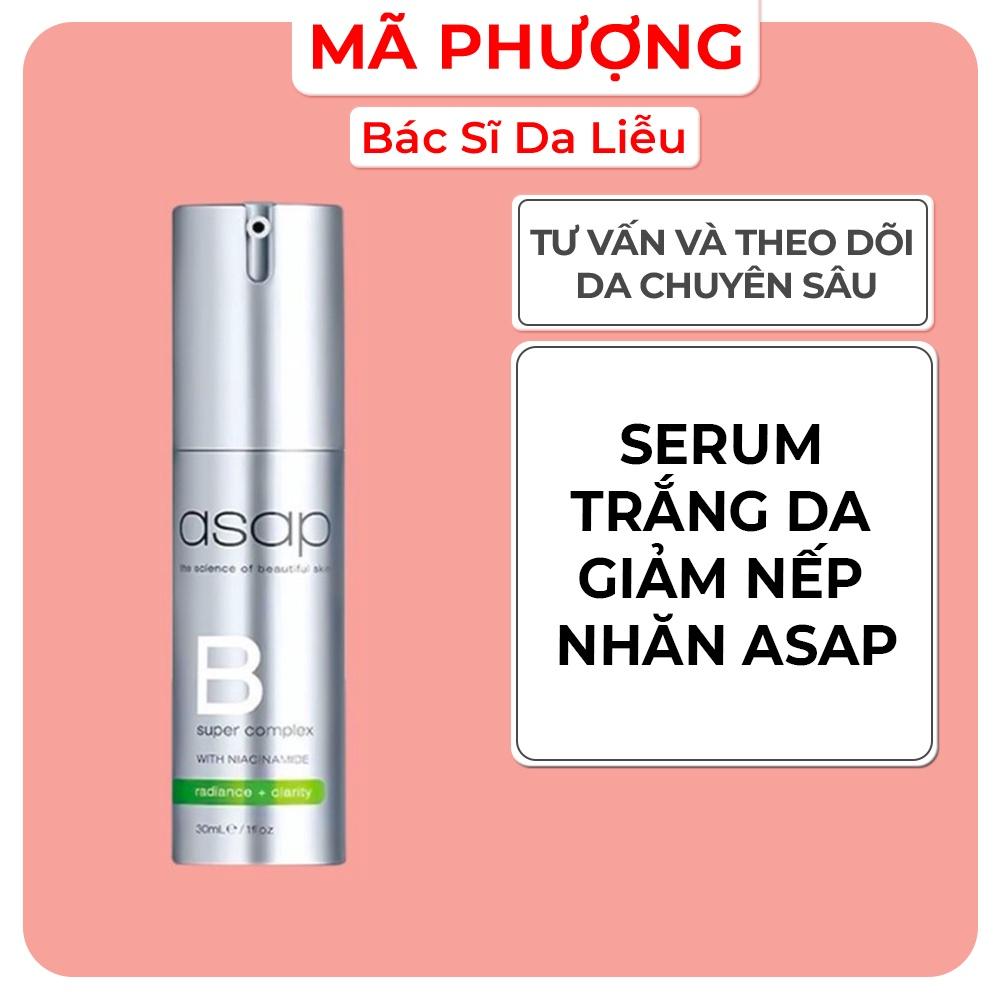 Serum dưỡng trắng da, giảm nếp nhăn, giảm mụn ASAP B Super Complex With Niacinamide 30ml - Bác sĩ Mã Phượng