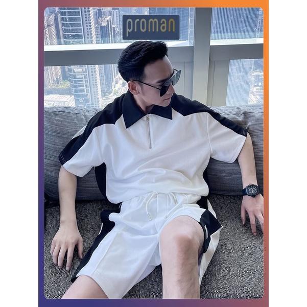 Bộ Đồ Nam Poli Kéo Khóa Siêu Cấp Xịn Xò, Bộ Thể Thao Nam Mềm Mại Chống Nhăn BO07 - PROMAN