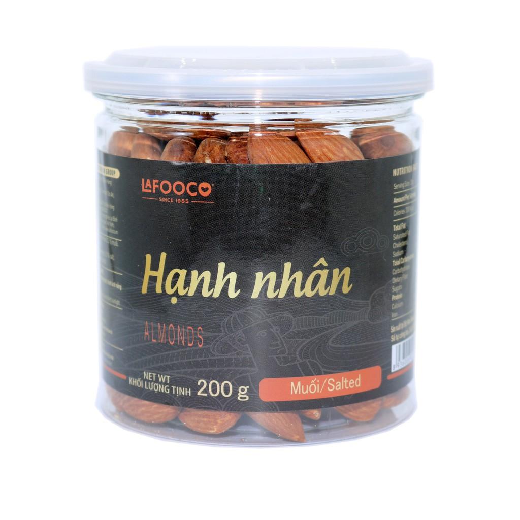 Hạt Hạnh Nhân Mỹ Sấy Muối hủ 200g LAFOOCO Salted Almond
