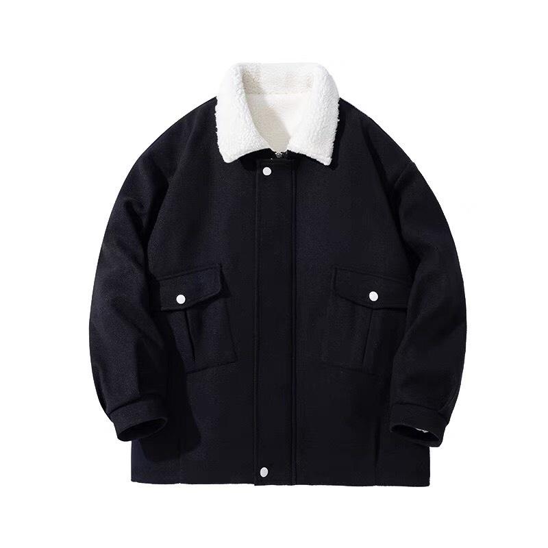Áo khoác unisex - Chất dạ lì có lót lông cừu bên trong, lên dáng trẻ trung năng động, mặc đi chơi đi hoc