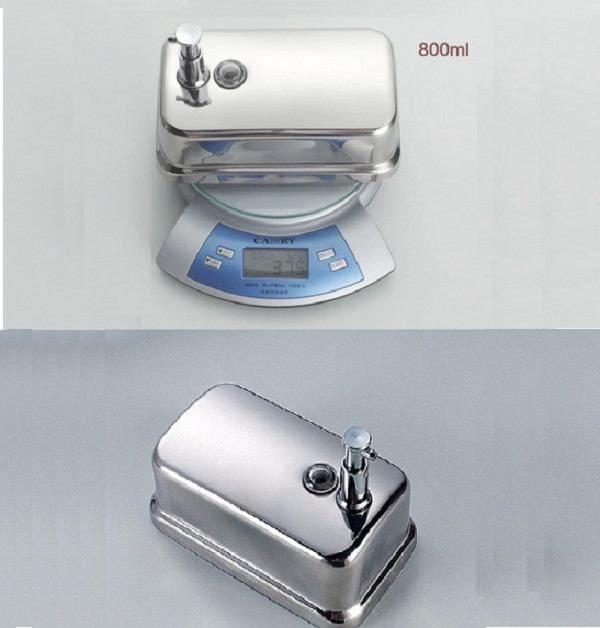 Bình đựng xà phòng nước rửa tay nhấn treo tường inox siêu bền 800ml