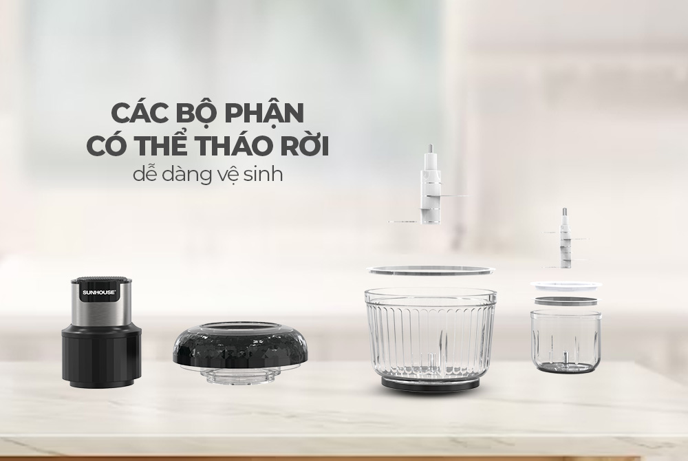 Máy xay thịt 2 cối SUNHOUSE SHD5412 - Hàng chính hãng bảo hành toàn quốc 12 tháng