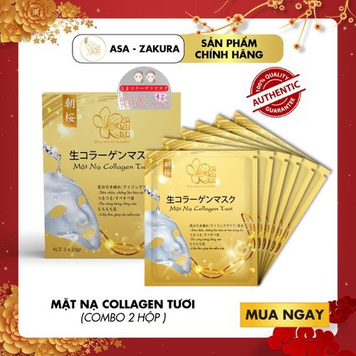 [BEST SELLER] Combo 2 Hộp Mặt Nạ Collagen Tươi (Hộp 3 Miếng)