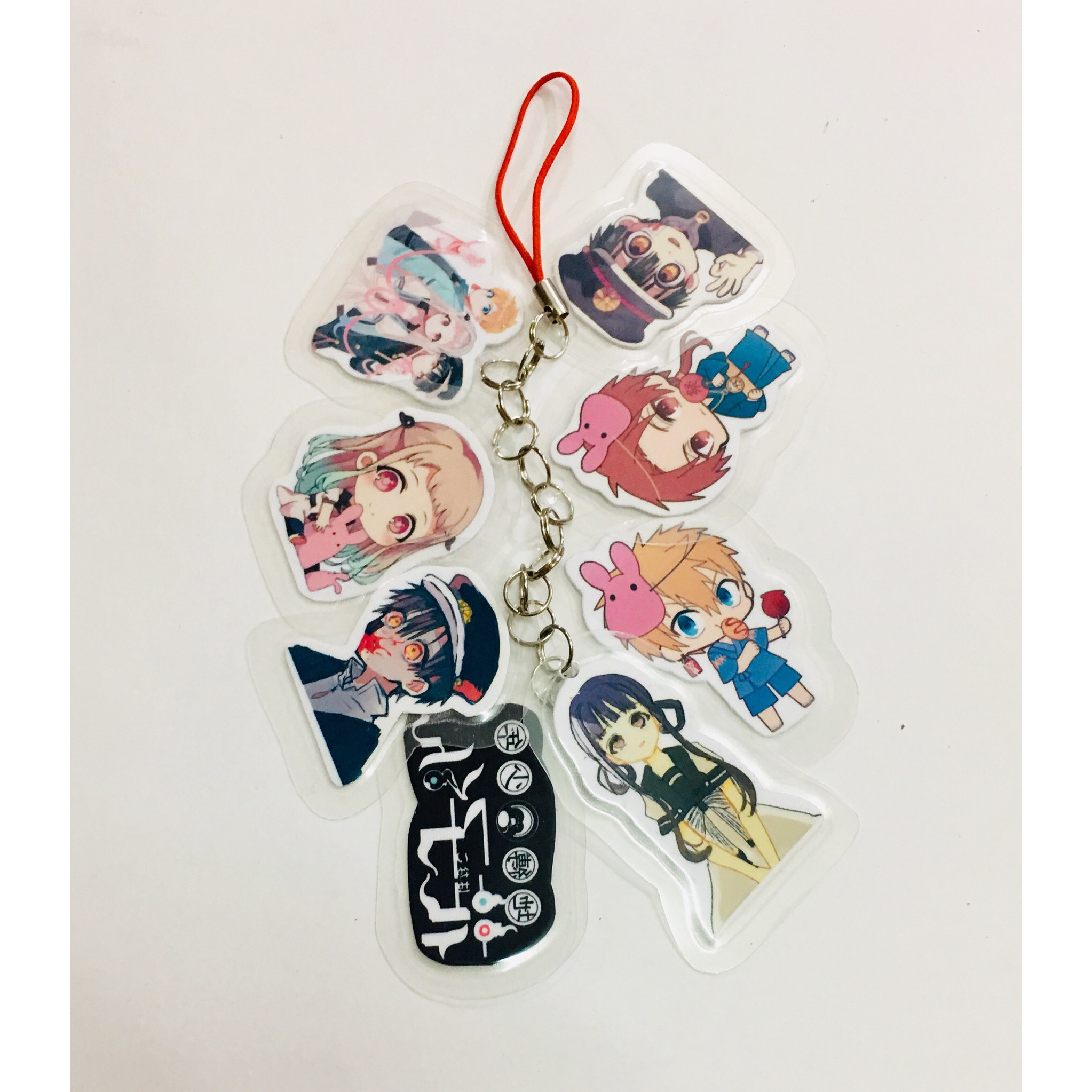 Dây móc chùm Jibaku Shounen Hanako-kun chibi 8 miếng COMBO 2 DÂY