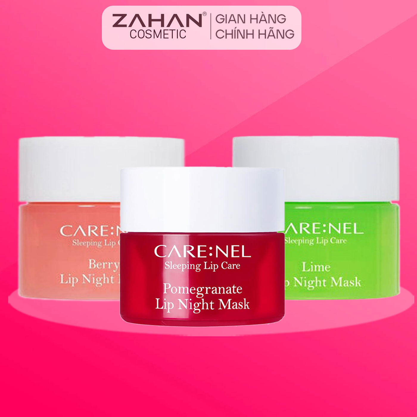 3 mùi] Mặt Nạ Ngủ Môi Carenel Lip Night Mask 5g