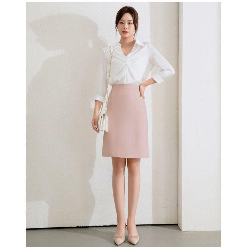 Chân Váy Chữ A nhẹ có 2 túi chéo thời trang nữ