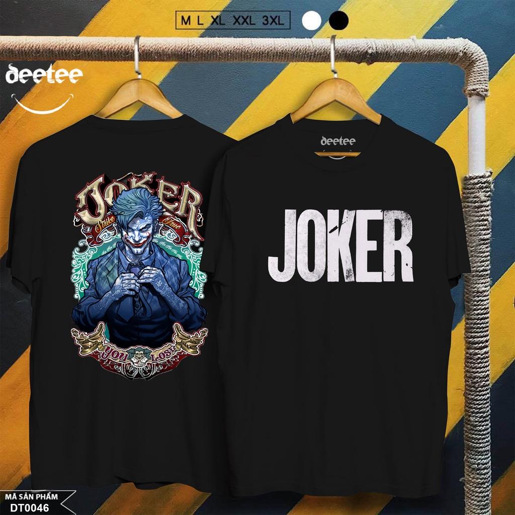 Áo Thun Unisex Nam Nữ-Áo Phông Form Rộng Cổ Tròn, Mặc Lớp, Nhóm, Cặp In Hình Joker
