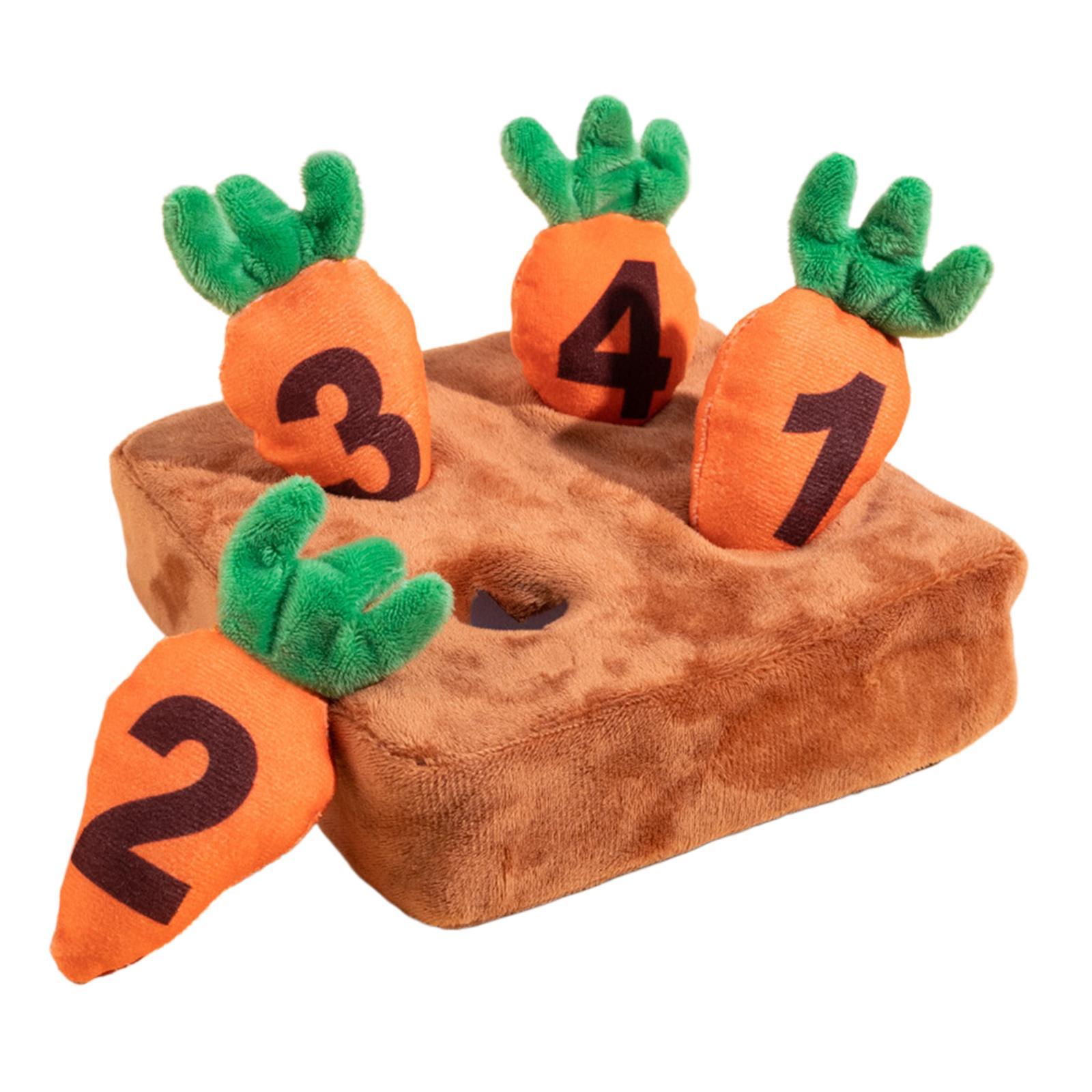 Interactive Dog Toy Training Blanket Pet Foraging Mat Dog Carrot Plush Toy