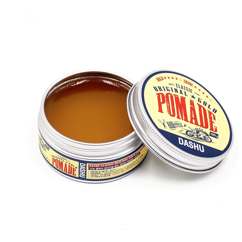 Pomade vuốt tóc tạo kiểu Hàn Quốc Dashu Classic Original Gold Pomade 100g(Có hướng dẫn sử dụng, nhận biết các loại pomade, pomade là gì) thành phần thảo dược, gốc nước phù hợp mọi loại tóc, độ bóng 4, giữ nếp 8-9.