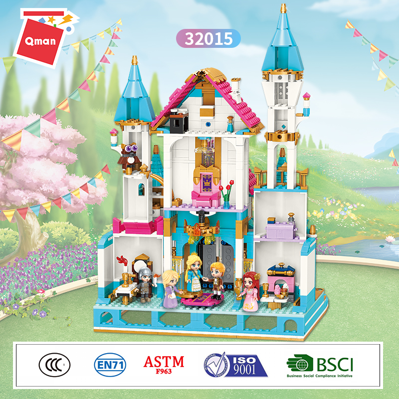 Đồ chơi lắp xếp hình Lâu đài hoa Qman 32015 cho bé gái
