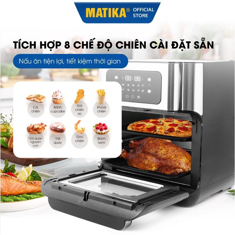 Nồi Chiên Không Dầu MATIKA 12L 1500W MTK-9312 - Hàng Chính Hãng