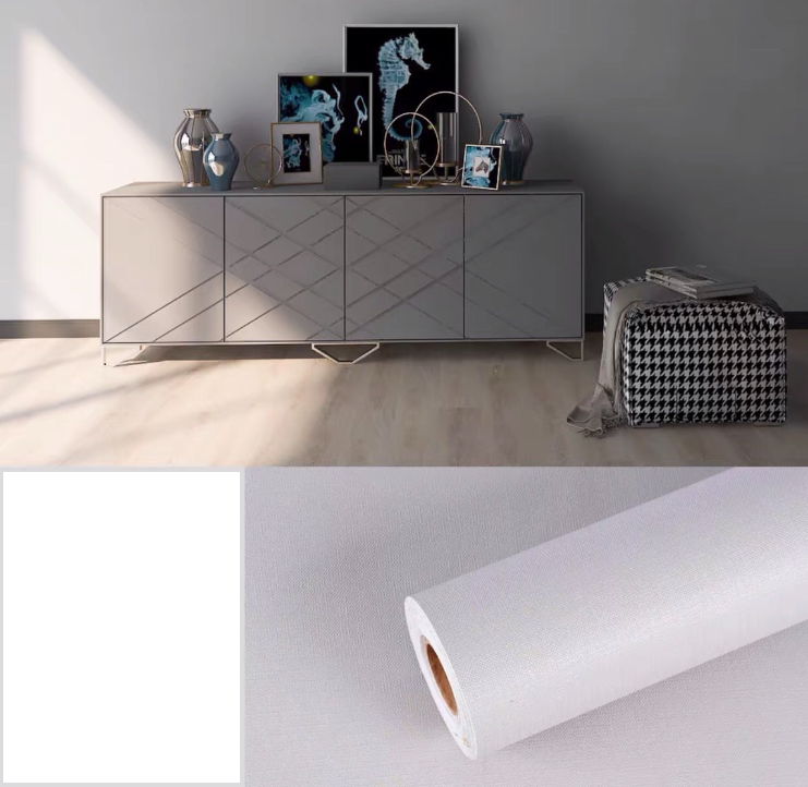 Combo 10 mét giấy dán tường, decal dán tường trang trí nhà cửa XÁM NHẠT NHÁM khổ 45cm