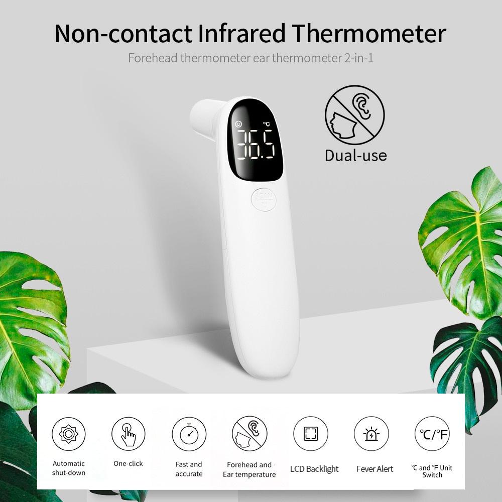 Dual-mode Infrared Thermometer Non-contact Forehead and Ear Thermometer for Kids Children and Adults