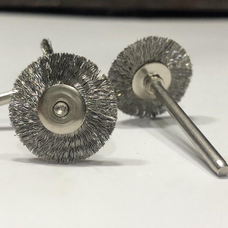 Chổi sợi thép,đánh rỉ cho máy mài trục 3mm