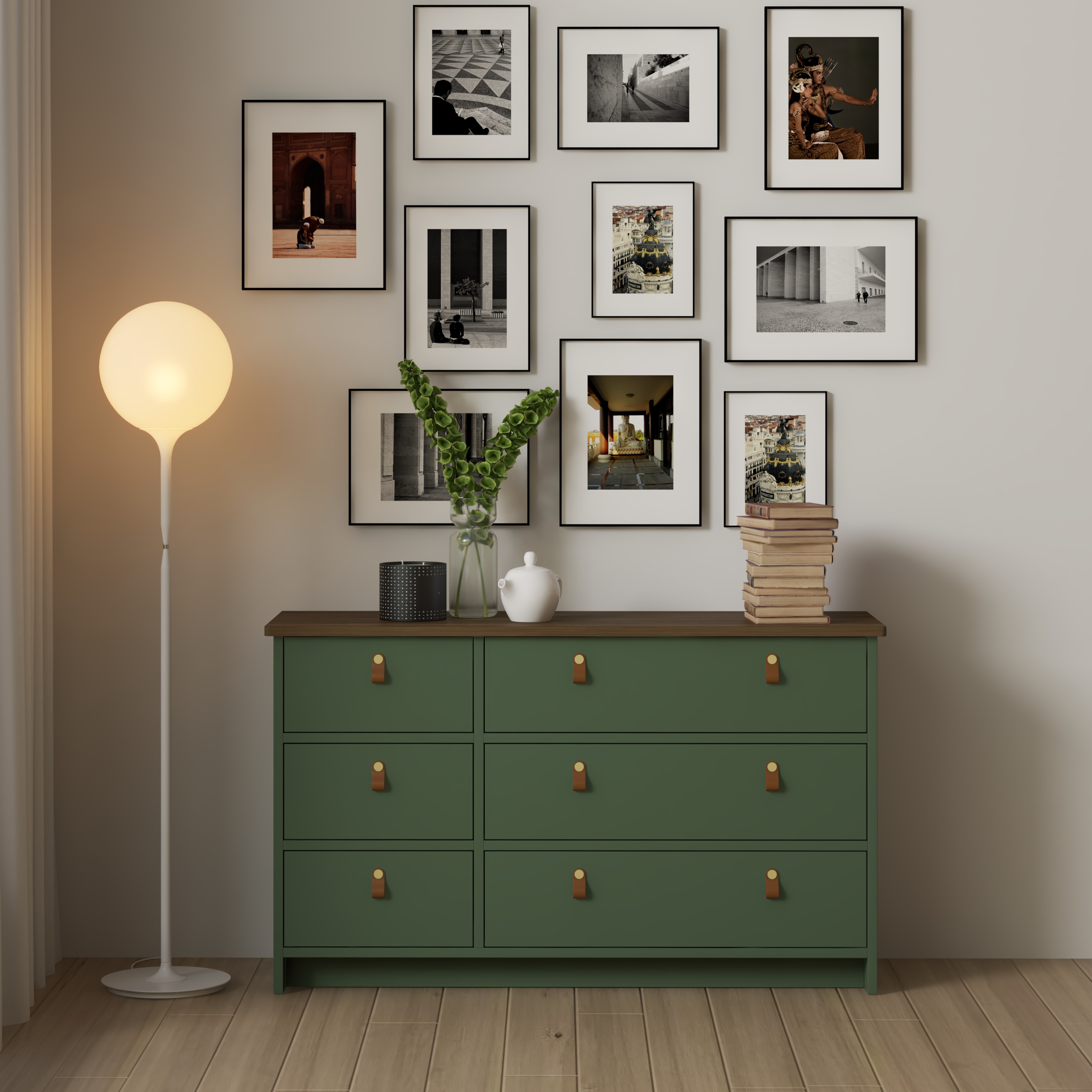 [Happy Home Furniture] NOMIA , Tủ lưu trữ 3 tầng - 6 ngăn kéo , 108cm x 35cm x 64cm ( DxRxC), THK_066