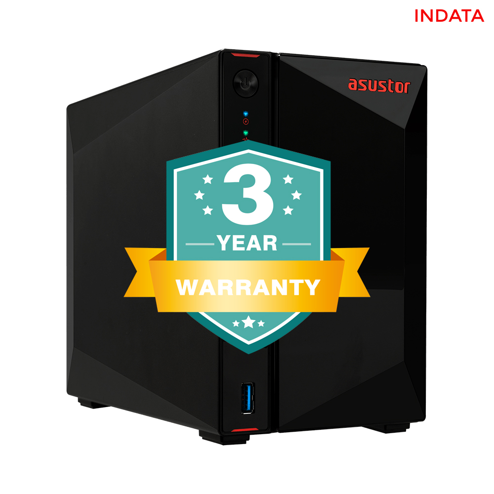 Bộ lưu trữ mạng NAS Asustor Nimbustor2 AS5202T CPU Intel Dual-core, 2GB Ram upgradable, 2x2.5Gbps, 2 khay ổ cứng - Hàng chính hãng