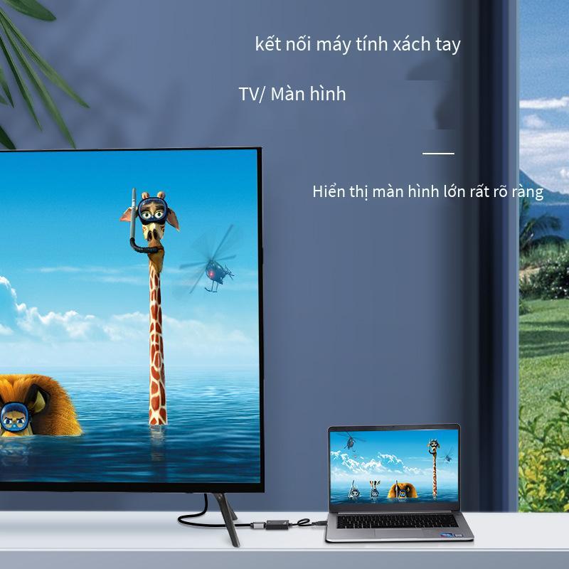 Phong cách mới nhất là bộ chuyển đổi USB sang HDMI ổn định sang giao diện đường truyền độ nét cao Bộ chuyển đổi TV được kết nối với trình chiếu máy tính để bàn