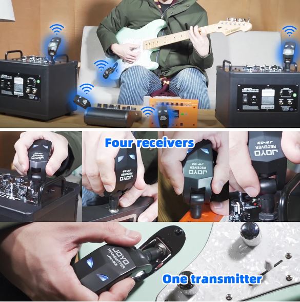 JOYO WIRELESS SYSTEM JW-SERIES - Bộ Thu Phát Tín Hiệu Guitar Không Dây Joyo JW-02 , JW-03 - Hàng chính hãng