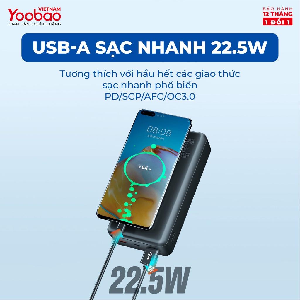 Pin Sạc Dự Phòng Yoobao D30Q Dung Lượng khủng 30000mAh, Sạc Nhanh 22.5W Phù Hợp Với Máy Tính Bảng, Điện Thoại ... - Hàng chính hãng