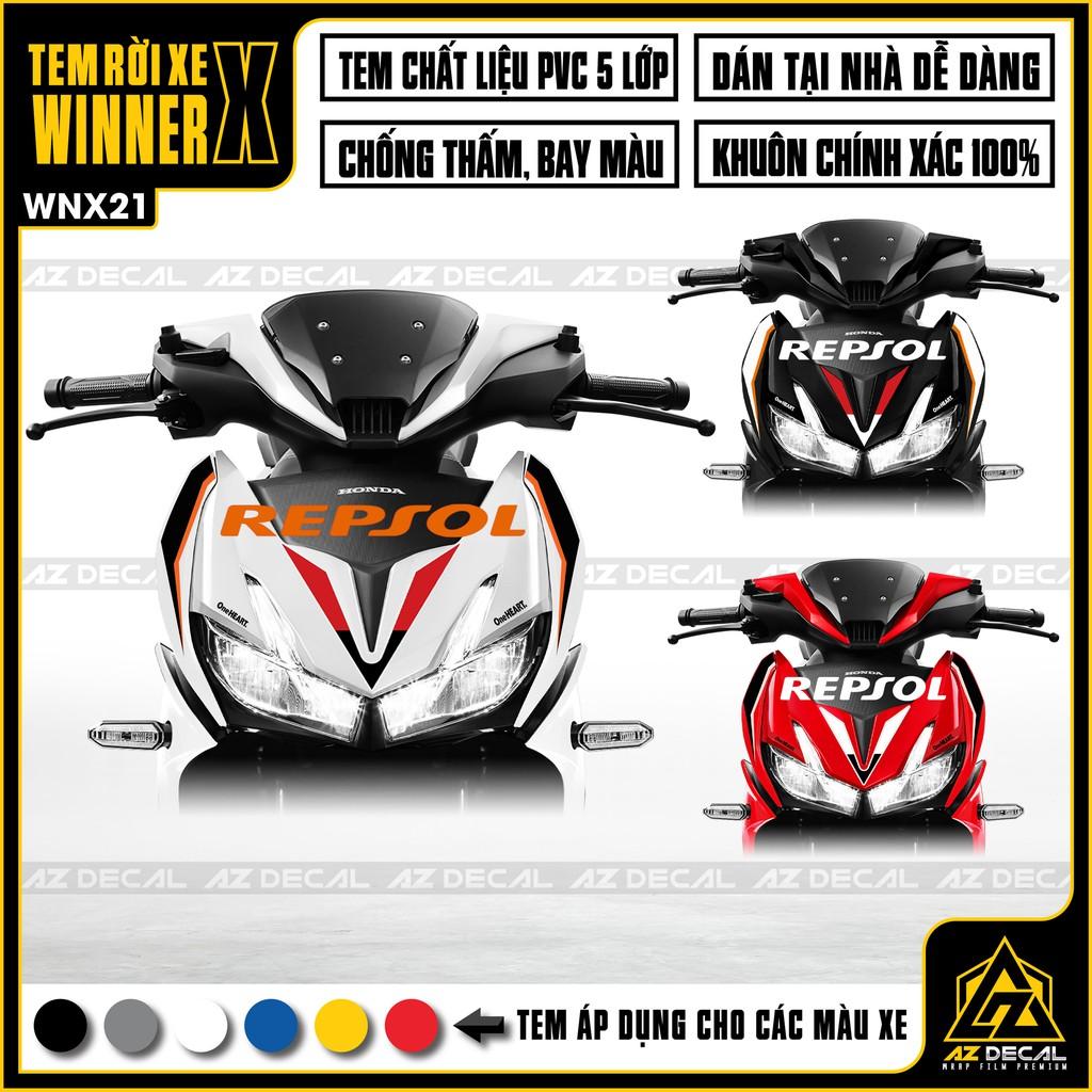 Tem Rời Dán Xe Winner X Mẫu Repsol 02 | WNX21 | Decal Chế Xe Máy Chống Nước, Chống Bay Màu, Cắt CNC Khuôn Sẵn