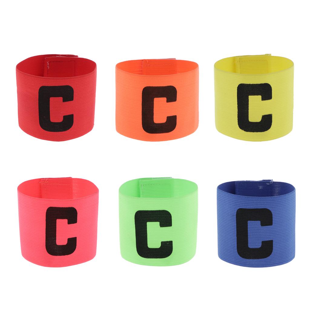 Captain Armband Football Soccer Sports Adjustable Arm Bands Fluorescent