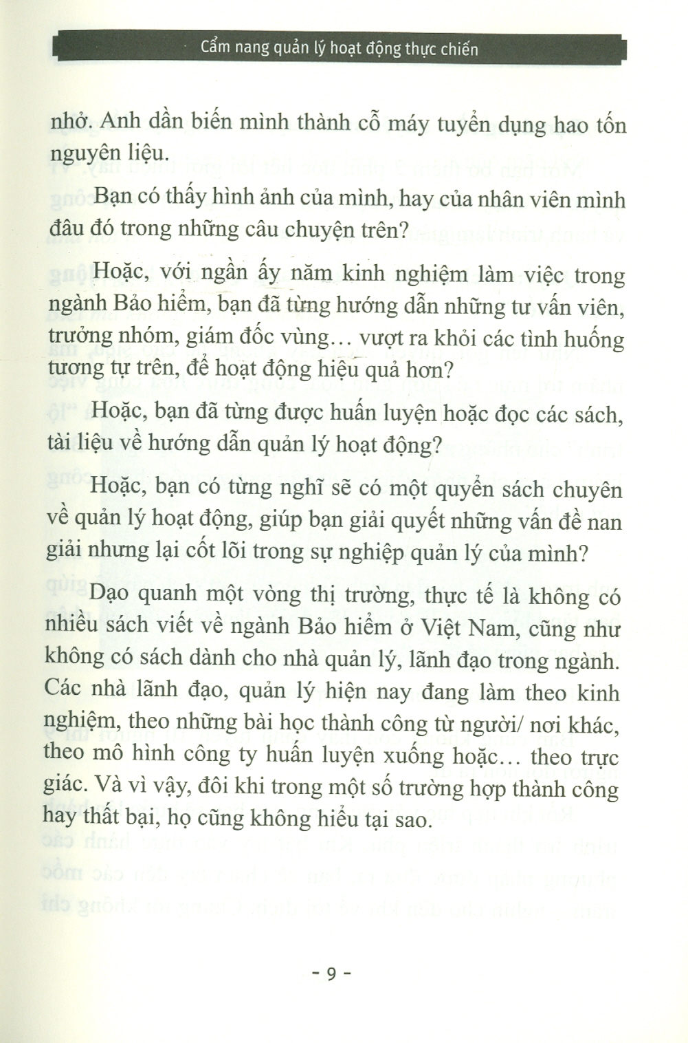 Cẩm Nang Quản Lý Hoạt Động Thực Chiến - Chu Văn Hiến -