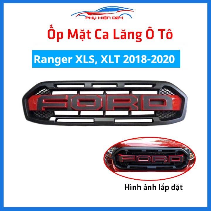 Mặt ca lăng, calang Ranger XLS, XLT 2018-2019-2020 chữ đỏ 3D trang trí làm đẹp xe