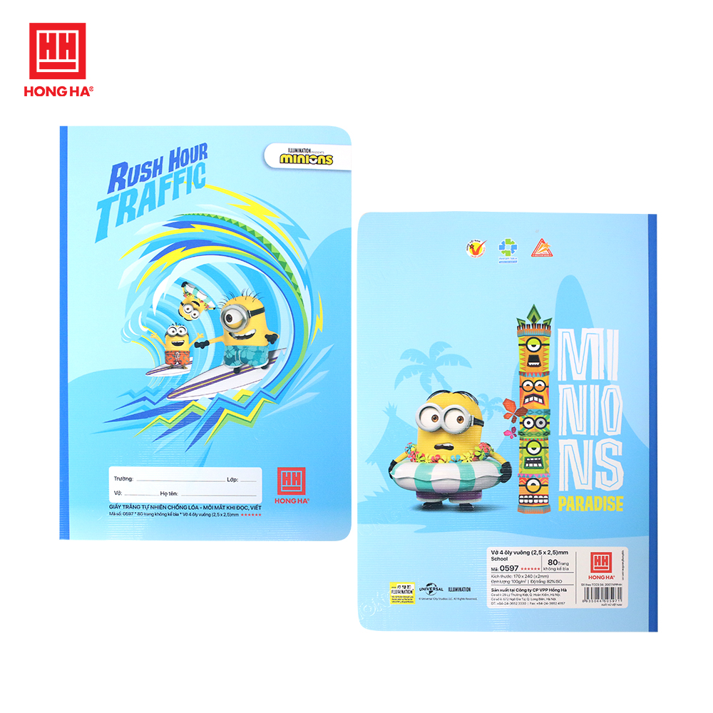 Vở 4 ô ly Minions Fun 80 trang - 0597