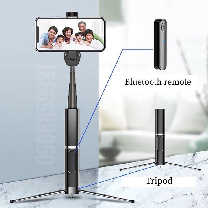 Gậy tripod selfie,gậy chụp hình quay video livestream có remote rút gọn cao cấp (Cyke
