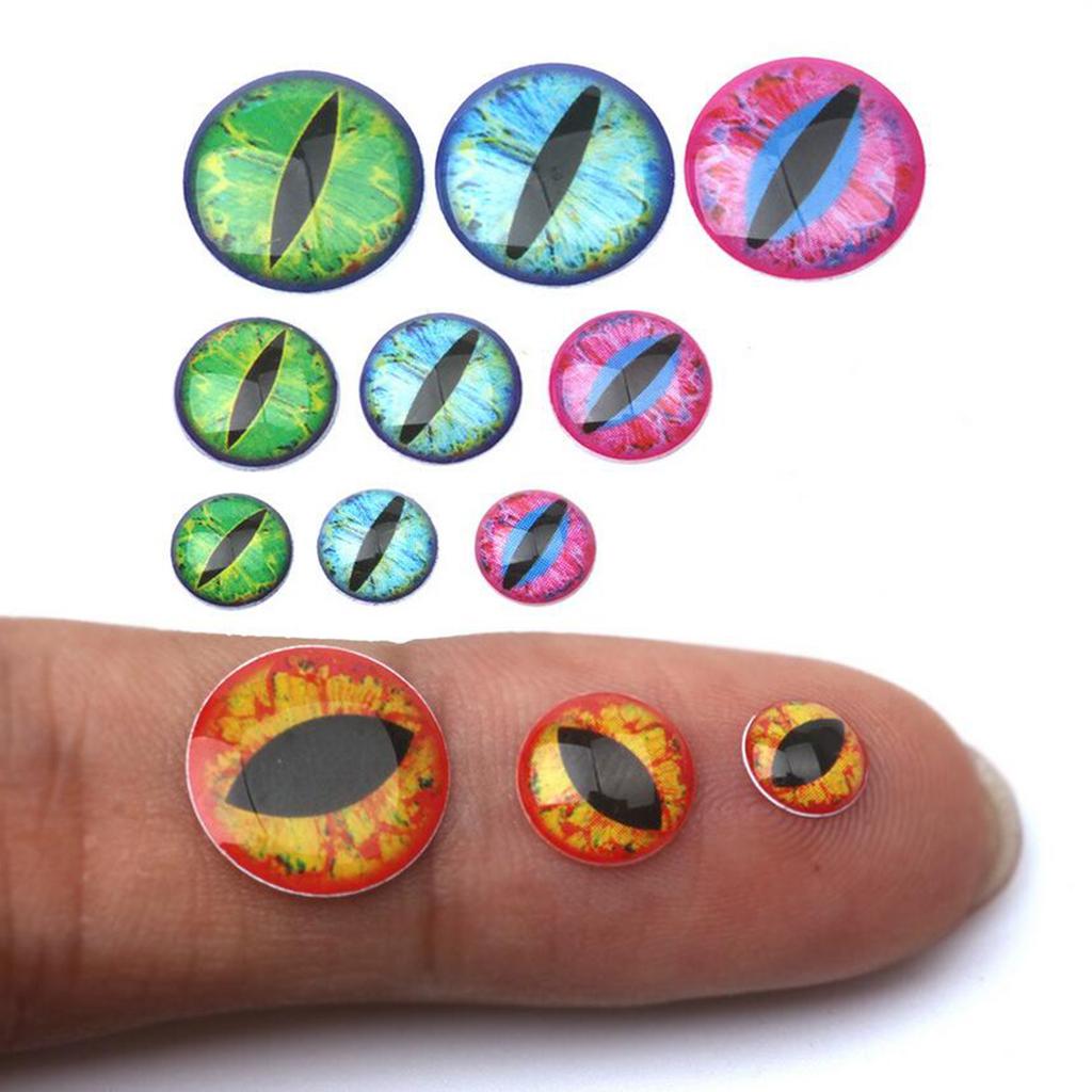 120x Self Adhesive 4D Holographic Lure Eyes DIY Fly Tying Material 6/8mm