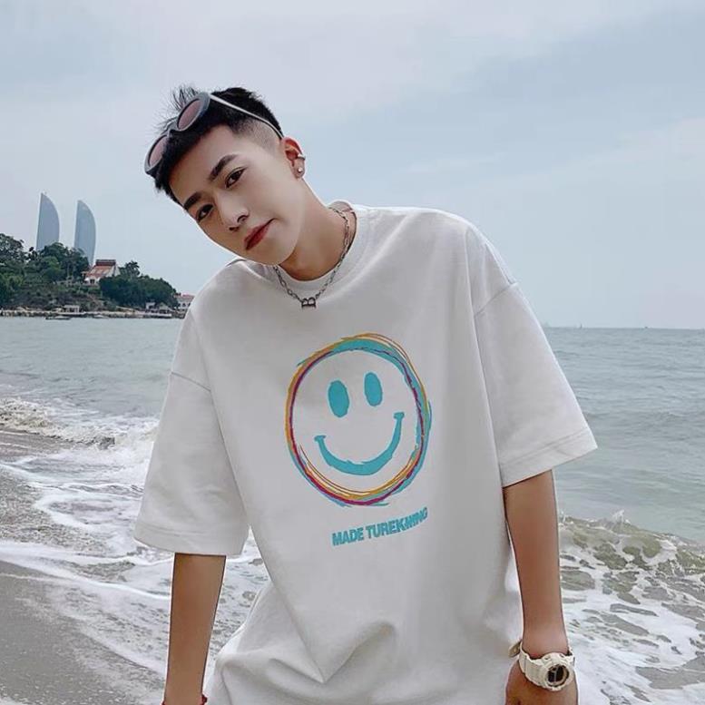 Áo thun tay lỡ nam nữ, áo phông unisex form rộng chất cotton mát mịn thấm hút mồ hôi in hình Hoạt Hình