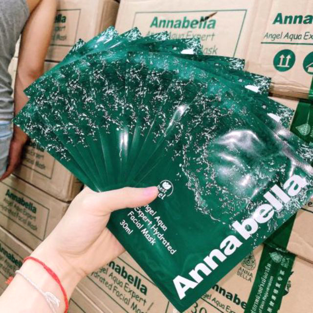 Hộp 10 miếng mặt nạ tảo biển Annabella Facial Mask cấp nước Thái Lan 10x25ml