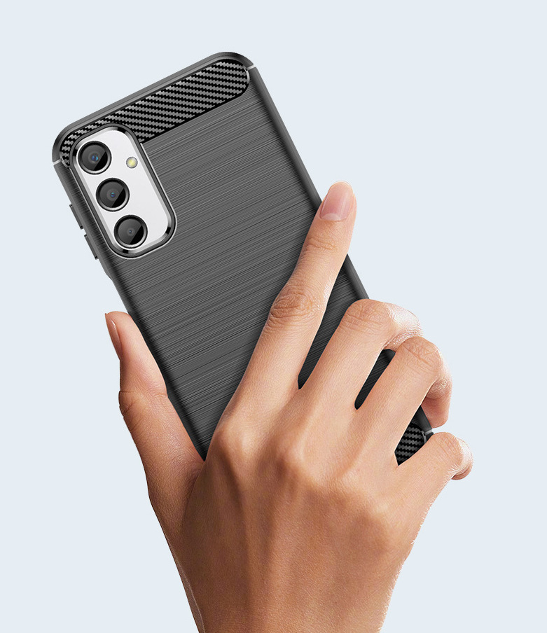 Ốp Lưng Chống Sốc Cho Samsung Galaxy A24 5G Hiệu Likgus Vân Kim Loại , Chống Sốc Chuẩn Quân Đội, Chống Va Đập - Hàng Nhập Khẩu - Màu Đen