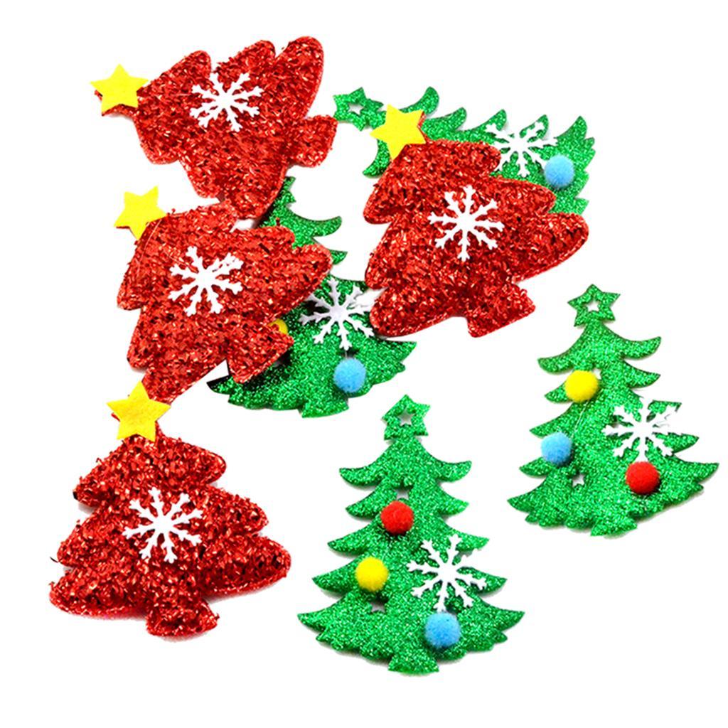 8Pcs Rainbow Christmas Tree Embellishments for Christmas Clothes Jewelry Sewing Ornament