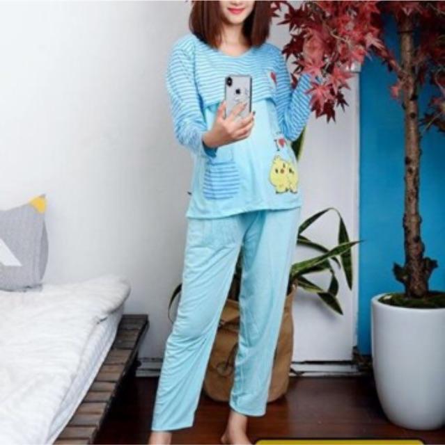 Bộ bầu kết hợp sau sinh lật lên cho bé tu ti mẫu mới ( freesize xxl 45-68kg ) tuỳ chiều cao