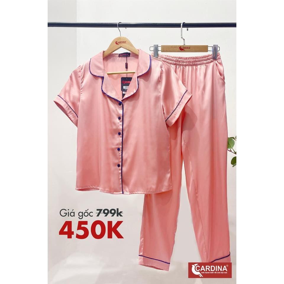 Bộ Pijama Nữ  Cộc Tay Quần Dài Chất Lụa Satin Nhật Cao Cấp Cho Nàng Vẻ Ngoài Trẻ Trung, Hiện Đại