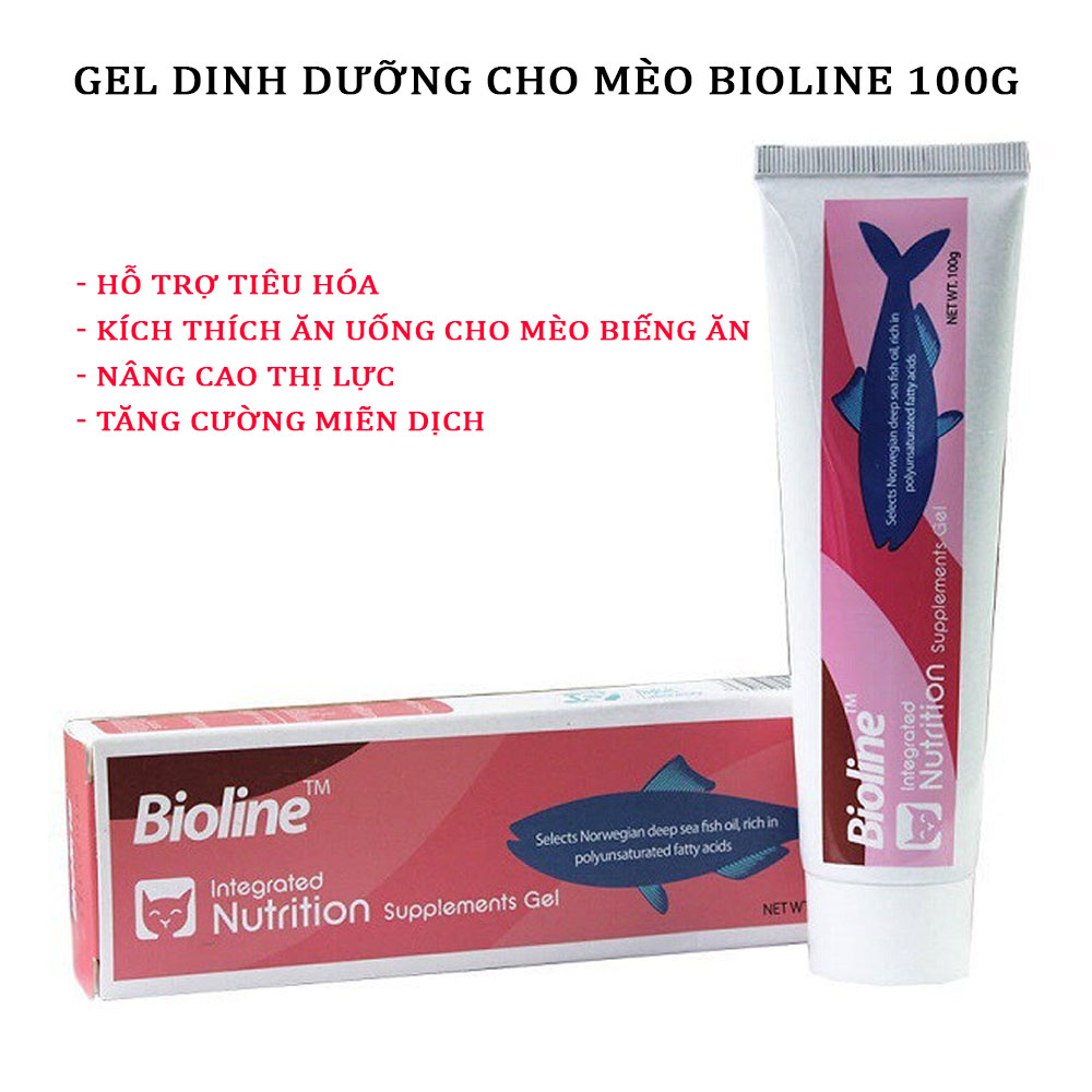 Gel Dinh Dưỡng Cho Mèo Bổ Sung Vitamin BIOLINE Nutrition Supplement Gel 100g