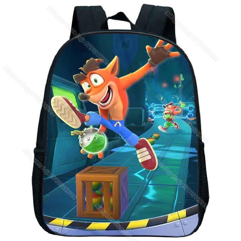 Trẻ Em Crash Bandicoot Trên Chạy Mẫu Giáo Ba Lô Bé Trai Bé Gái Hoạt Hình Anime Ba Lô Cho Bé Bé Tập Đi Có Túi Mochila