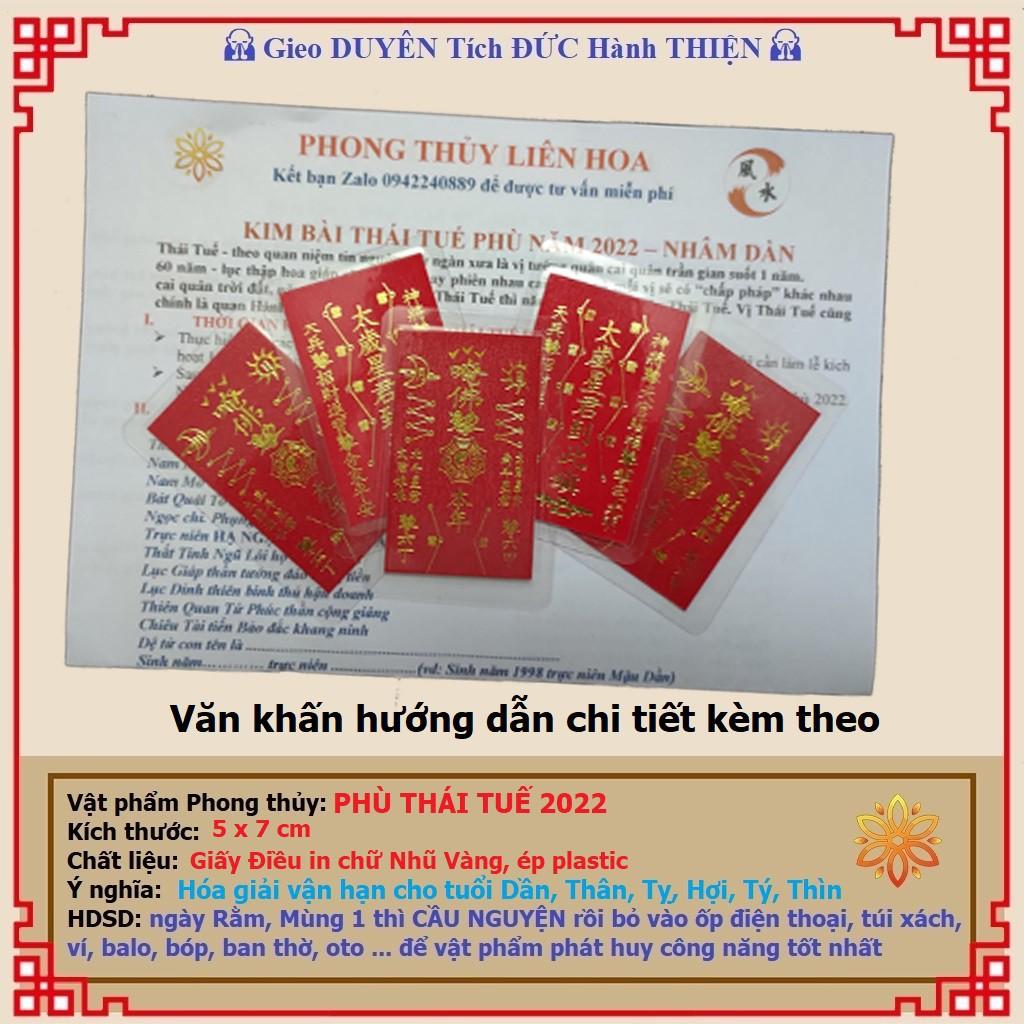 Thái Tuế năm 2022 - Phù Thái Tuế Nhâm Dần năm 2022 vi
