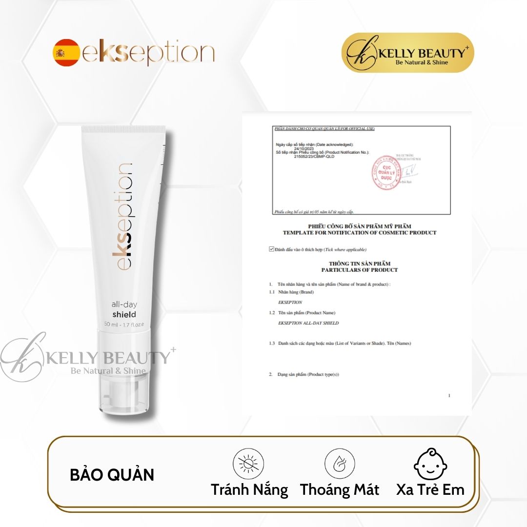 Kem Chống Nắng Phổ Rộng ekseption All Day Shield SPF 50+ | Kelly Beauty
