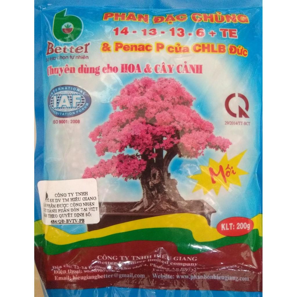 Phân chuyên dùng cho hoa và cây cảnh 14-13-13-6+TE và Penac P của CHLB Đức - gói 200 gram