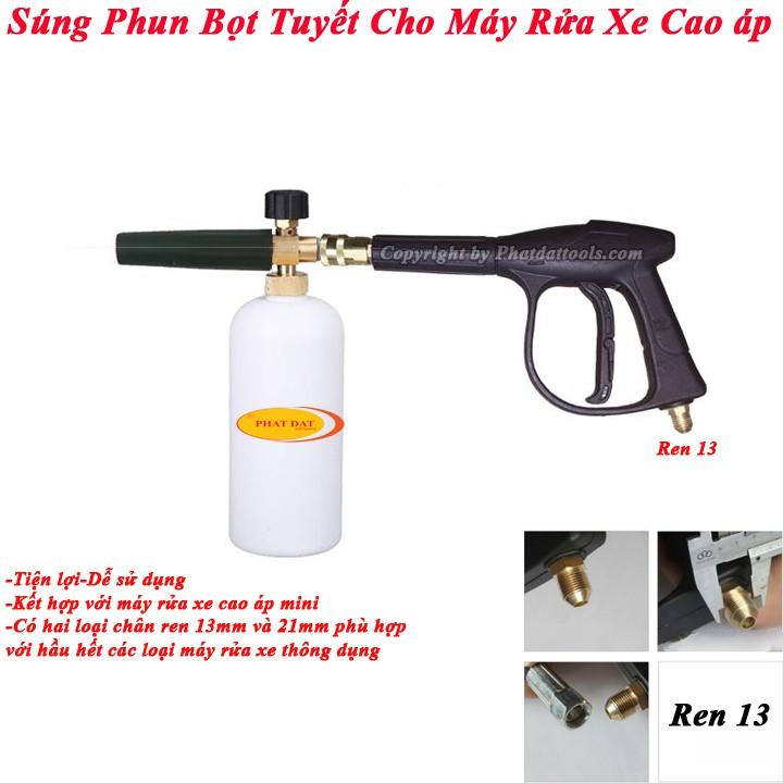 Combo Súng Rửa XE và Bình Phun Bọt Tuyết 1000ml Cao Cấp-Súng Xịt Bọt Tuyết